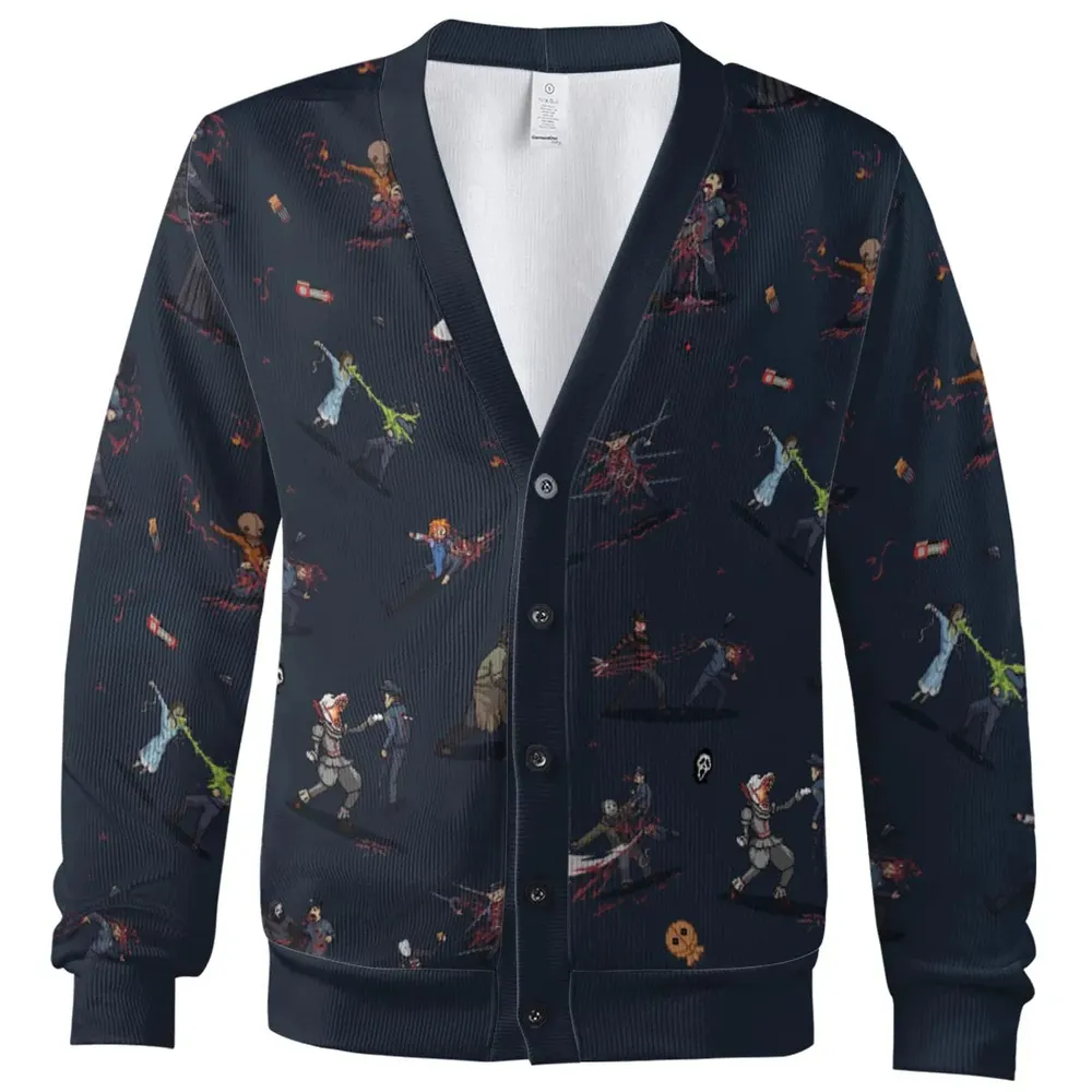 Slashers Assemble Horror Characters Cardigan - 2