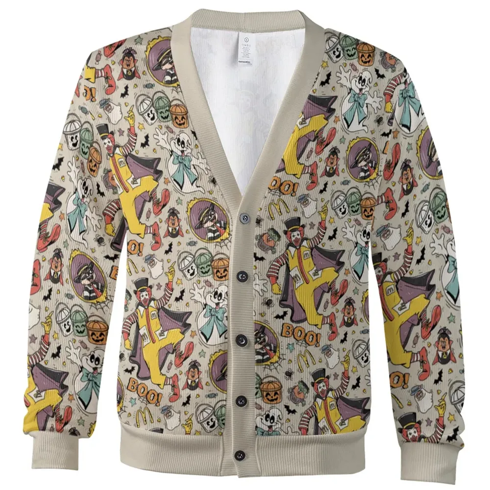 Vintage Halloween Fast Food Cardigan - 2