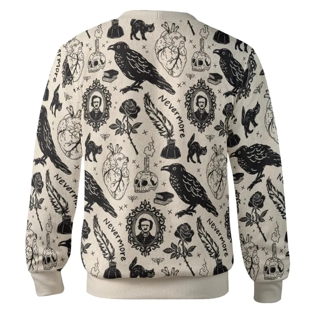 The Raven Nevermore Edgar Allan Poe Cardigan - 3