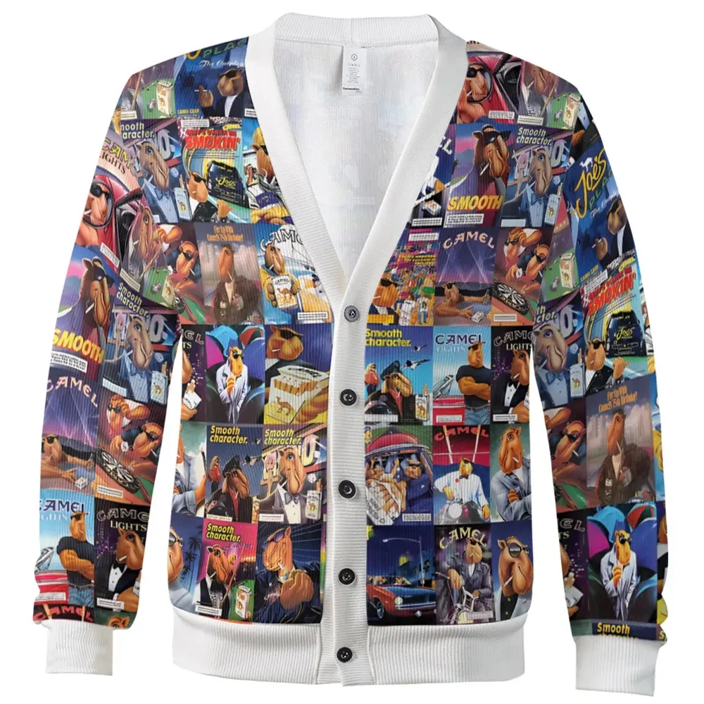 Cigarette Ad Nostalgia Joe Camel Cardigan - 2