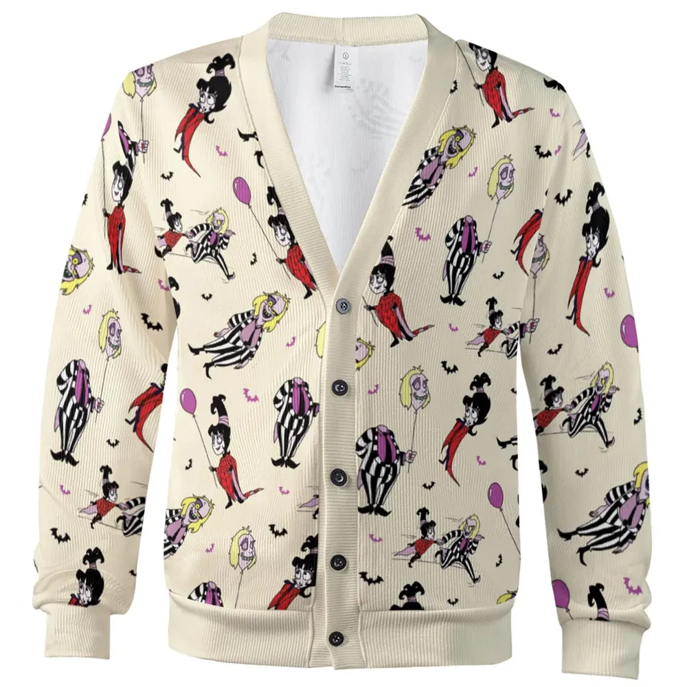 Cartoon Creep Beetlejuice Cardigan - 2