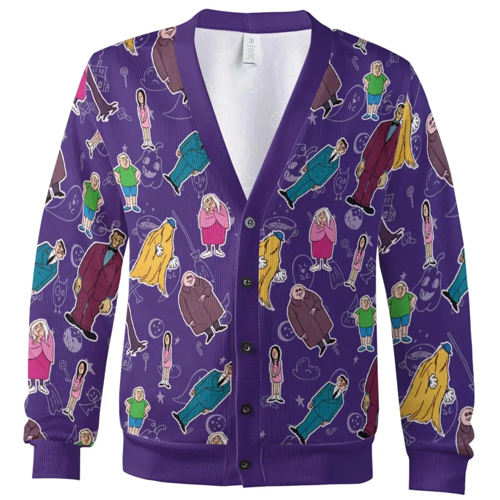 The Addams Family Cartoon Cardigan - 2