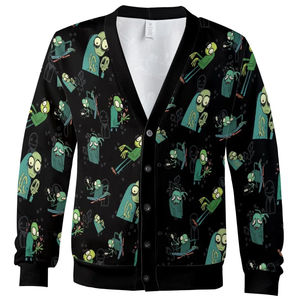 Salad Finger Pattern Cardigan - 2