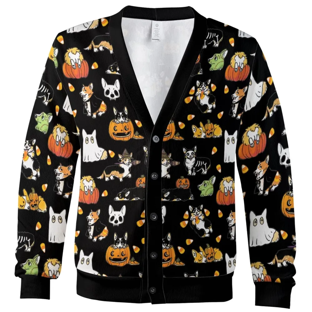 Spooky Frenchies Halloween Cardigan - 2