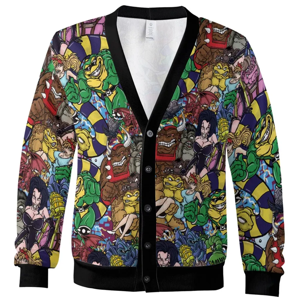 Battletoads Arcade Game Fighting Cardigan - 2