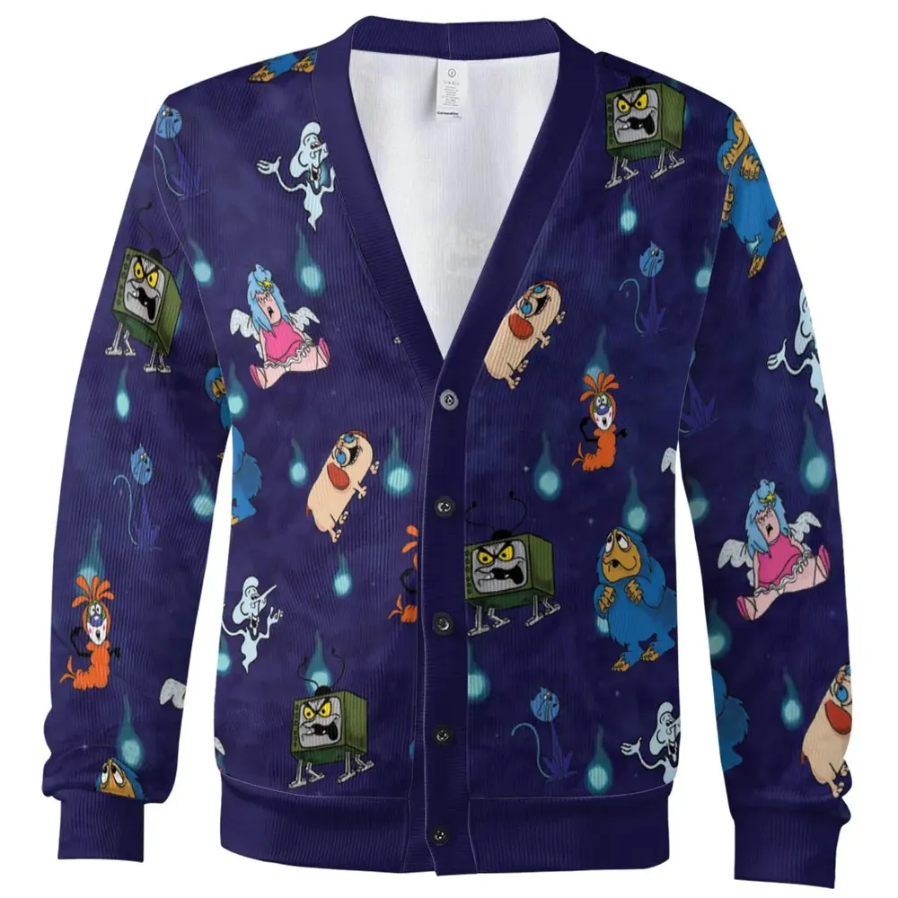 Willo The Wisp Retro Cartoon Cardigan - 2