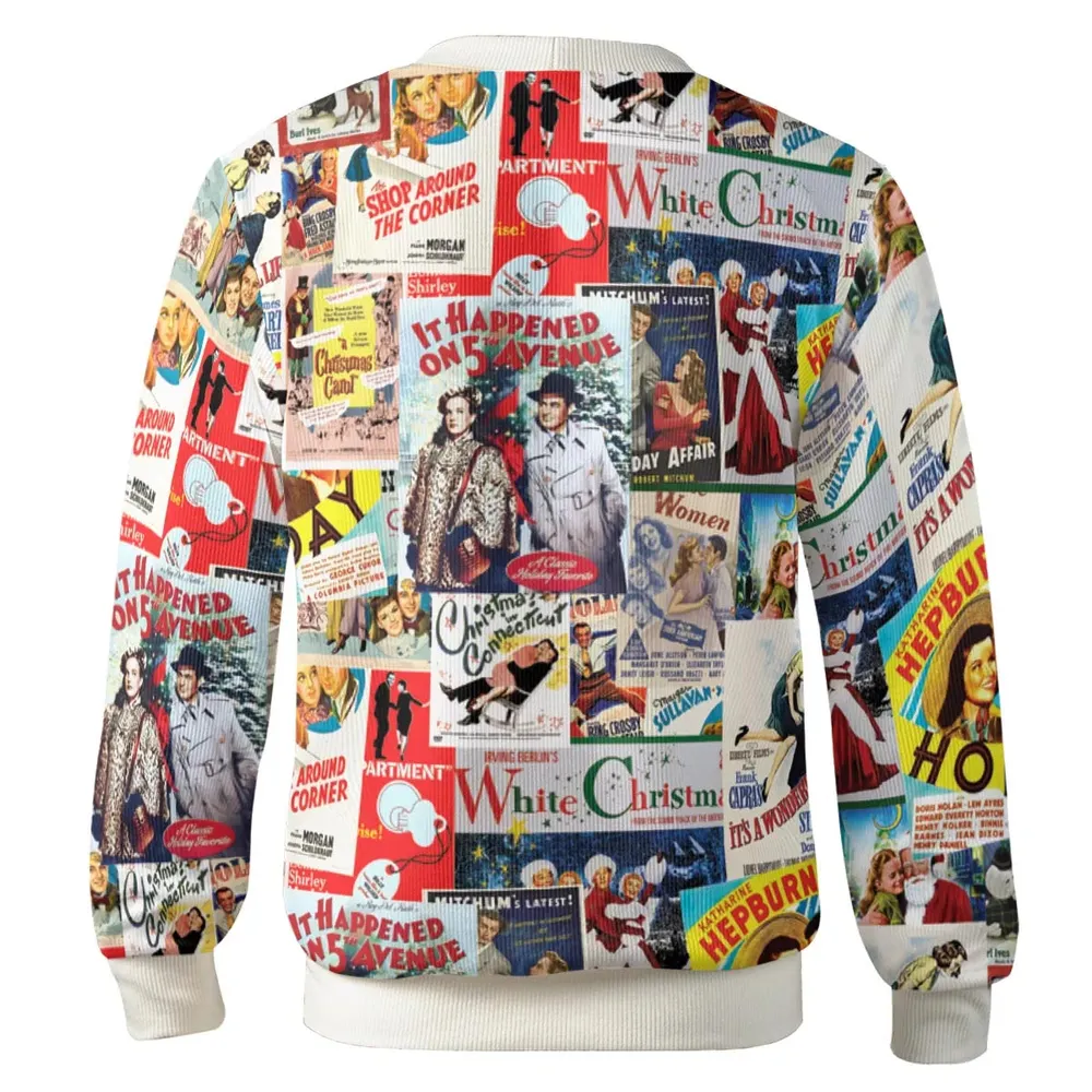 Hollywood Classic Christmas Movie Collage Cardigan - 3