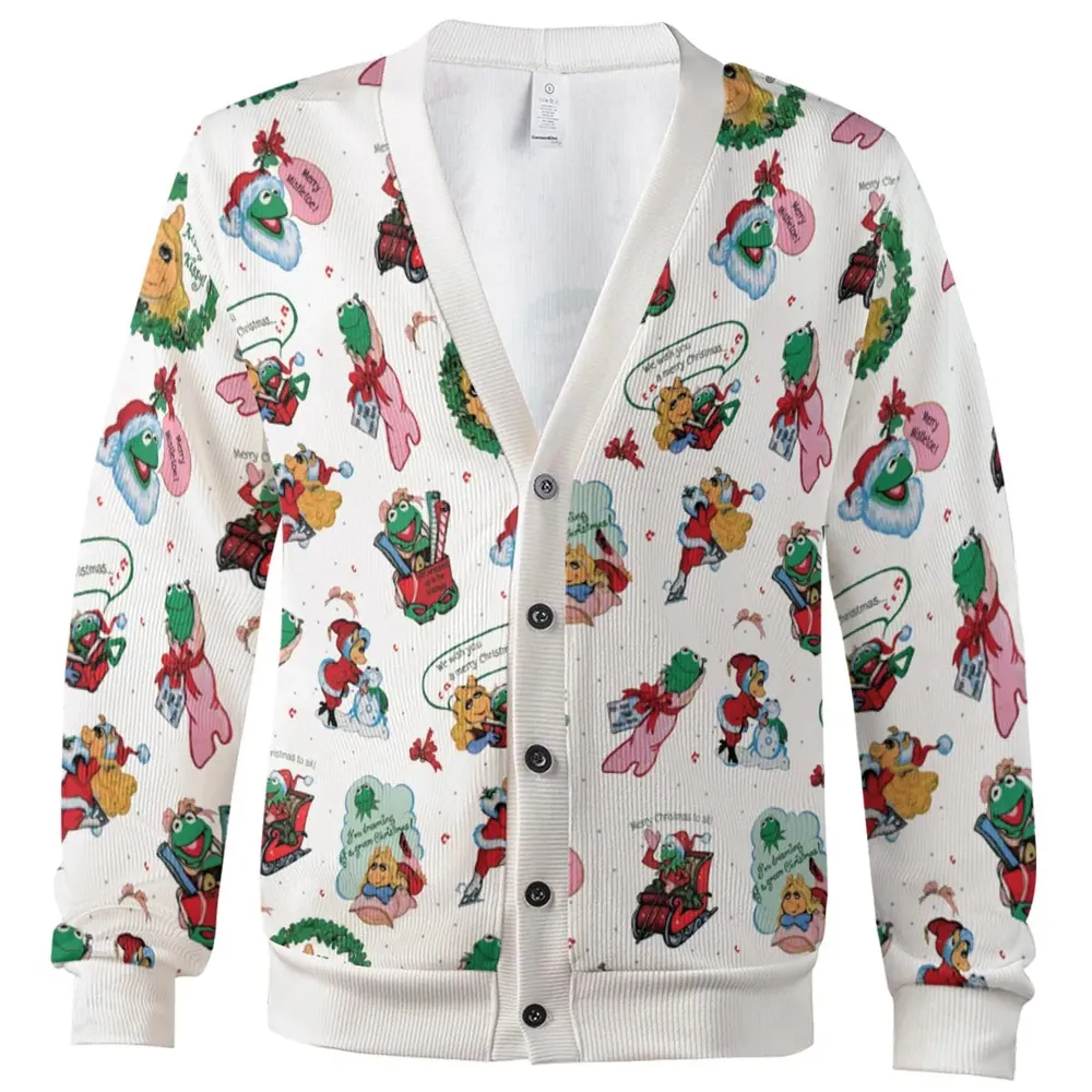 Green Christmas The Muppets Cardigan - 2