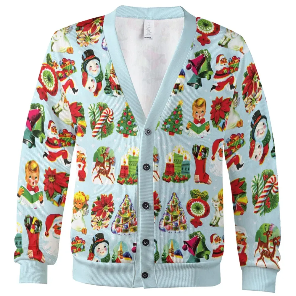 60s christmas decorations Cardigan - 2