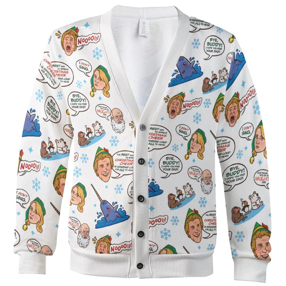 Elf Movie Quotes Cardigan - 2