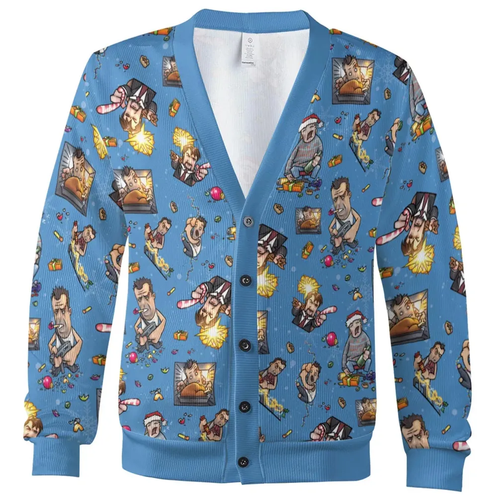 Christmas Action Movie Cardigan - 2