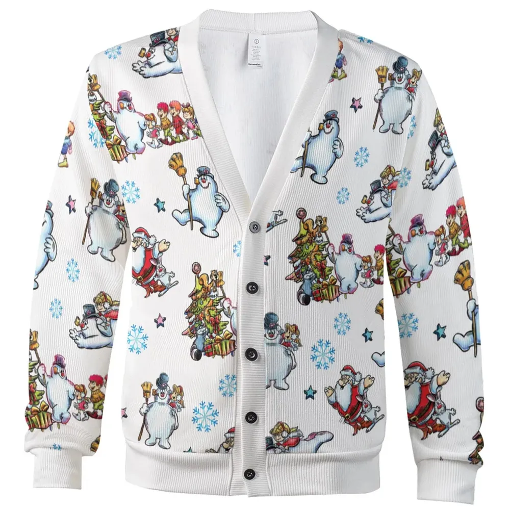 Vintage Xmas Frosty The Snowman Cardigan - 2