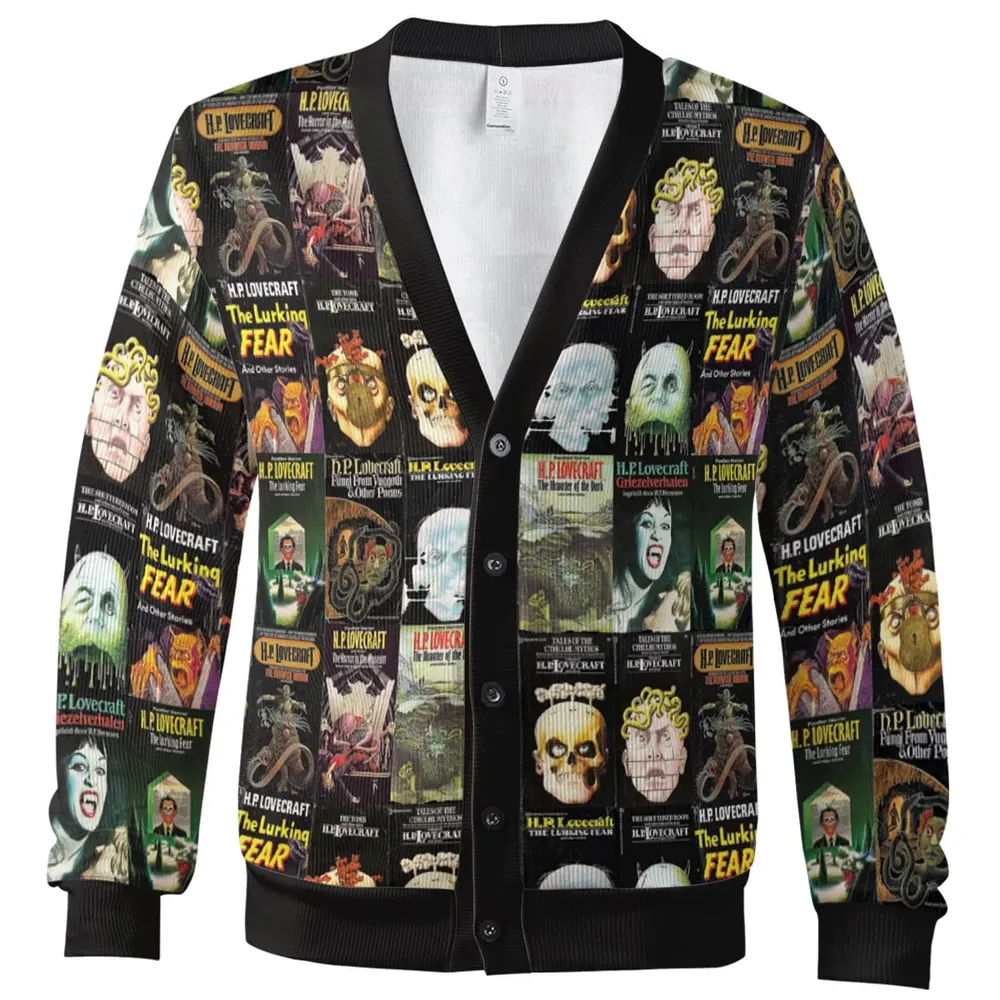 Hp lovecraft poster collage Cardigan - 2