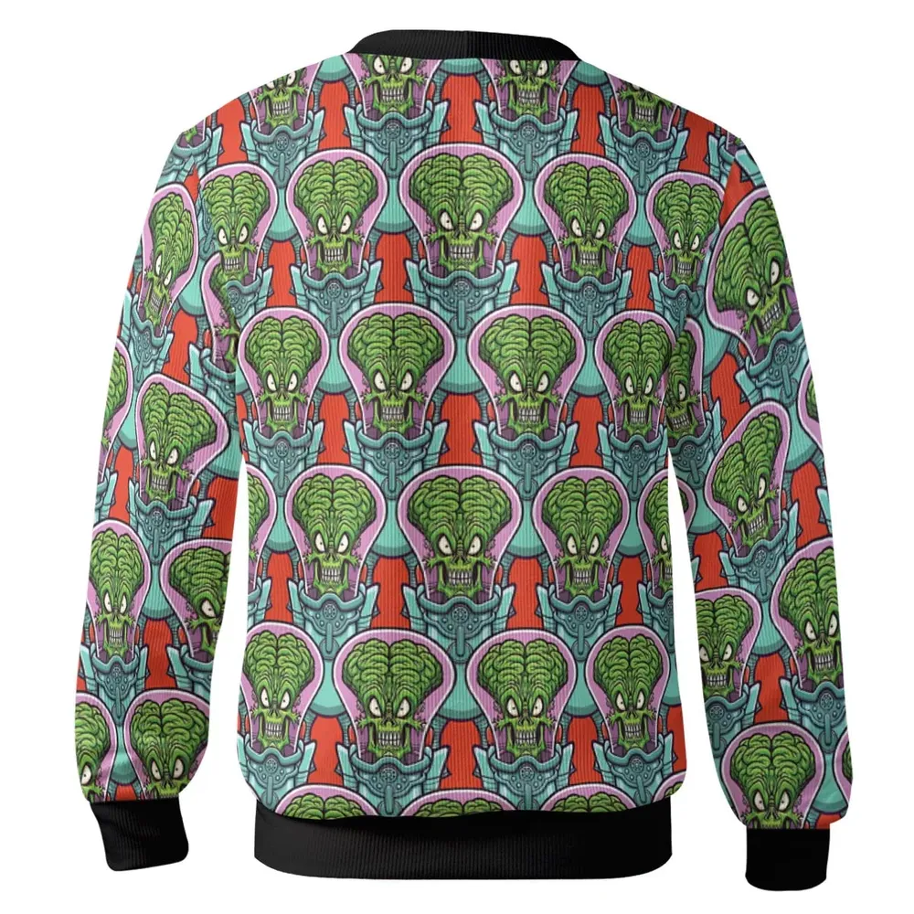 Retro Big-Brain Alien Cardigan - 3
