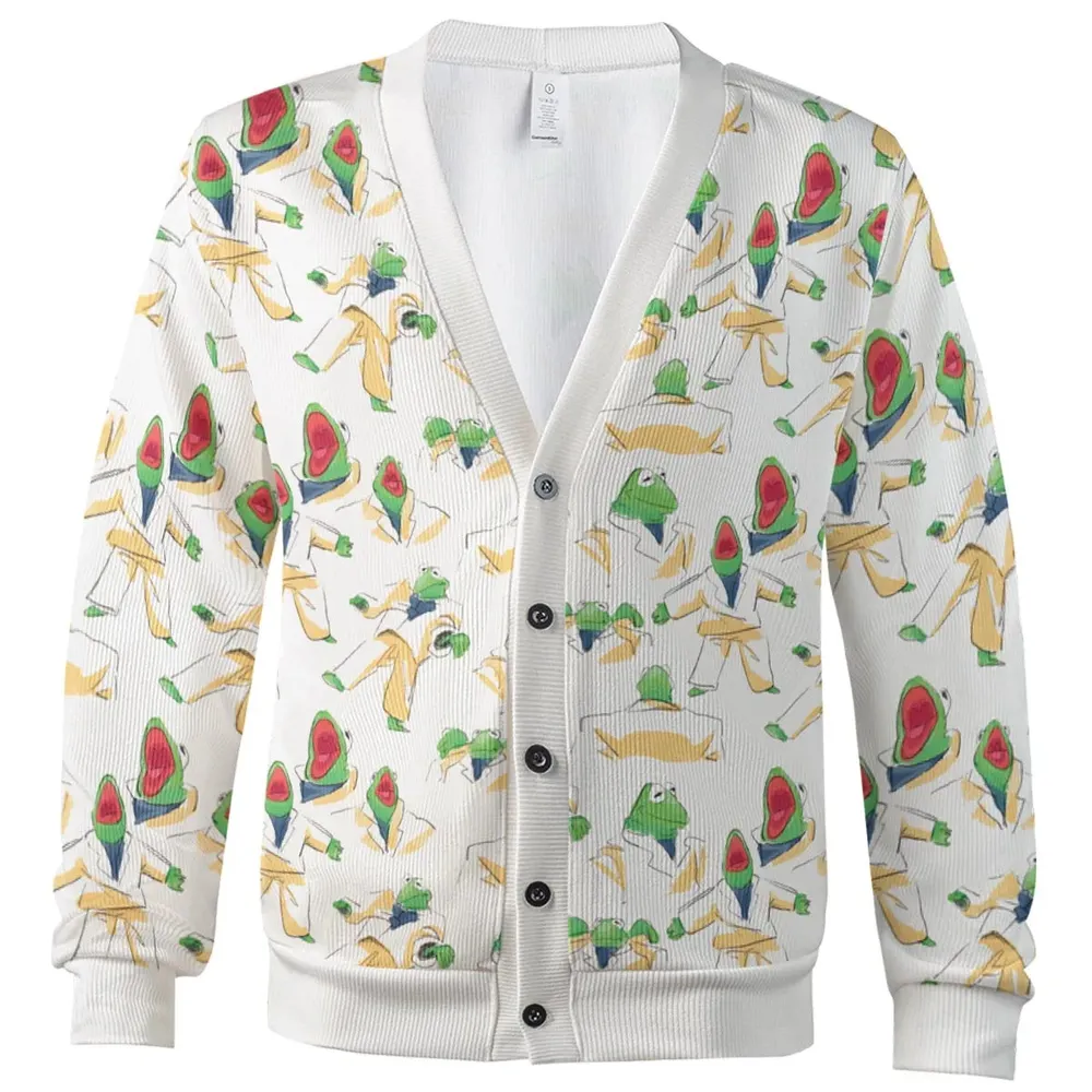 Kermit wearing big suit Cardigan - 2