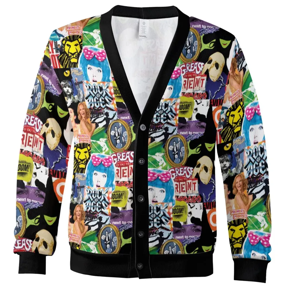 Broadway Musical Collage Cardigan - 2