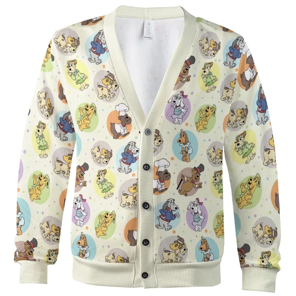 Puppy Characters Cartoon Cardigan - 2