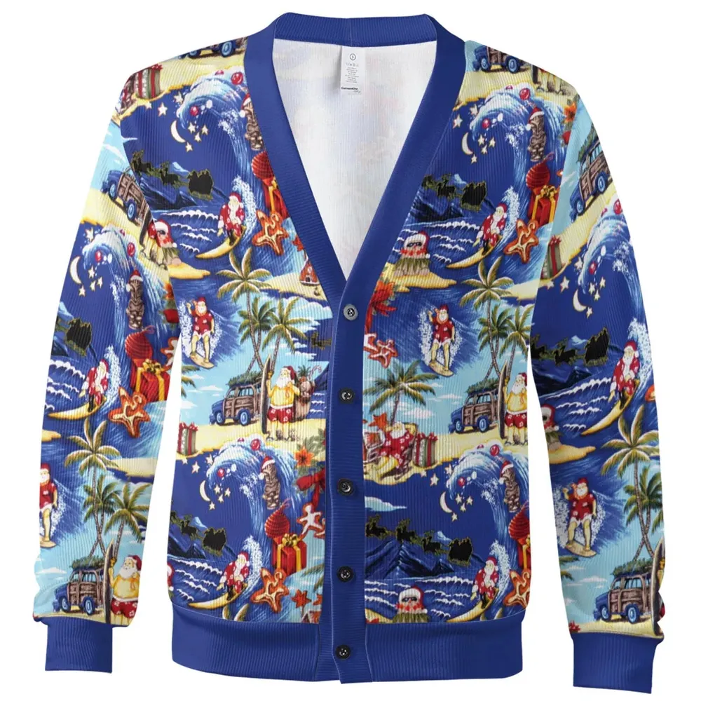 Surfing Santa Cardigan - 2