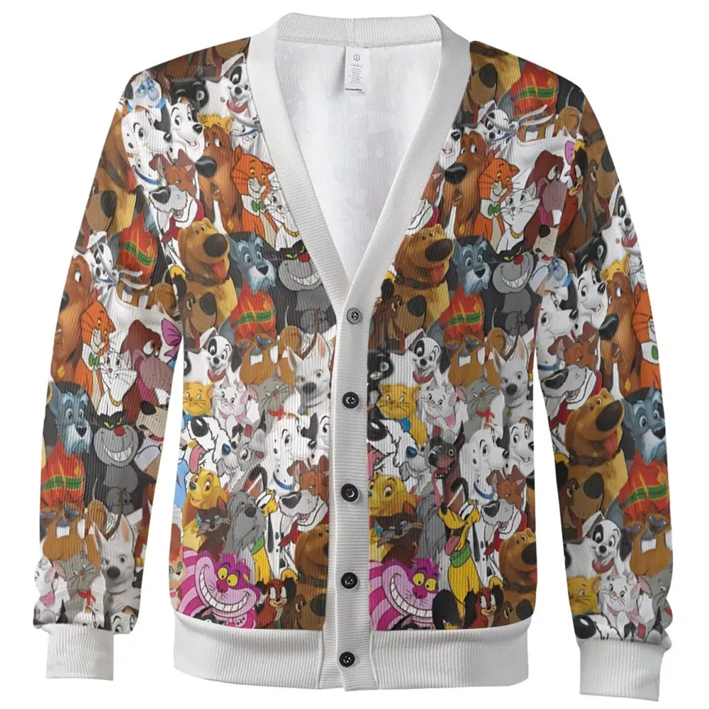 Dog and Cat Collage Cardigan - 2