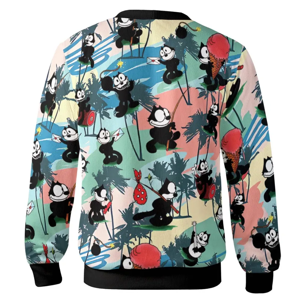Wandering Cartoon Cat Cardigan - 3