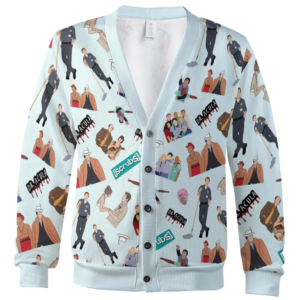 Retro TV Scrubs Cardigan - 2
