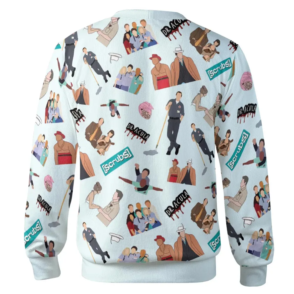 Retro TV Scrubs Cardigan - 3