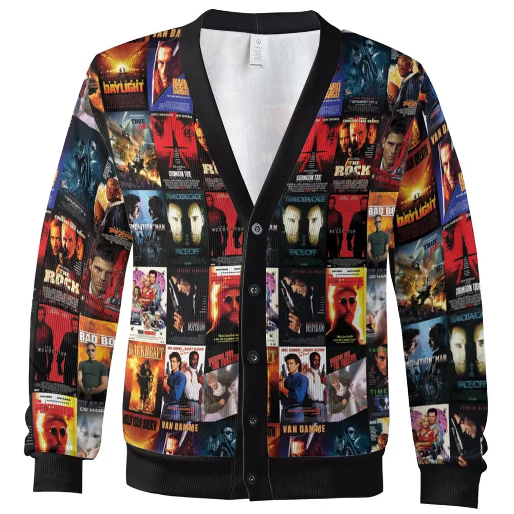 90s Action Movies Cardigan - 2