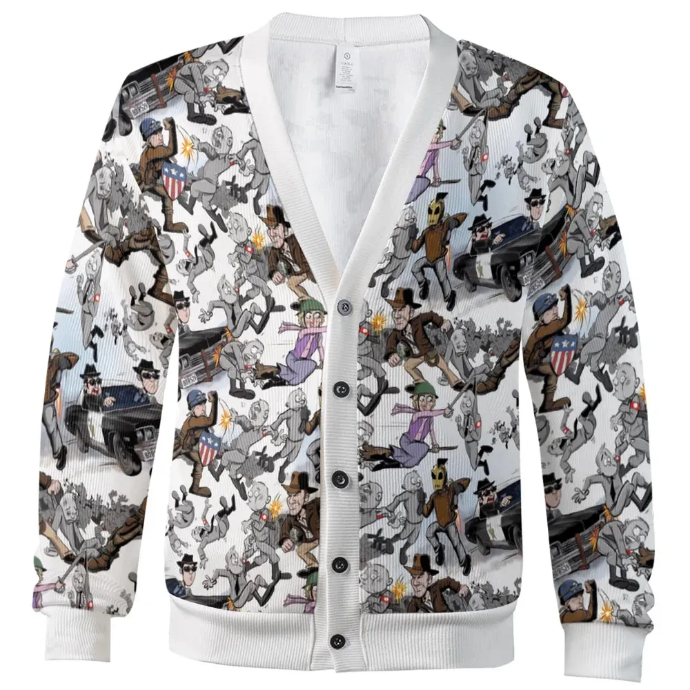 This cartoon kills fascists Cardigan - 2