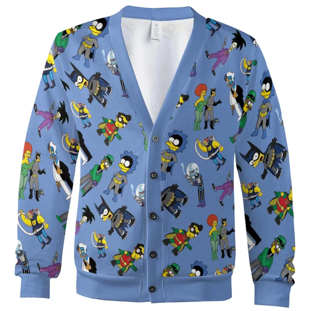 Springfield Vibes The Simpsons Batman Mashup Cardigan - 2