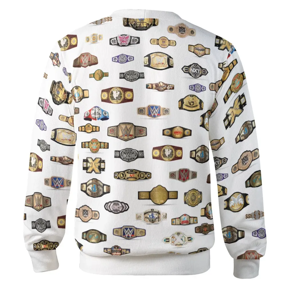 Wrestling Title Belts Cardigan - 3