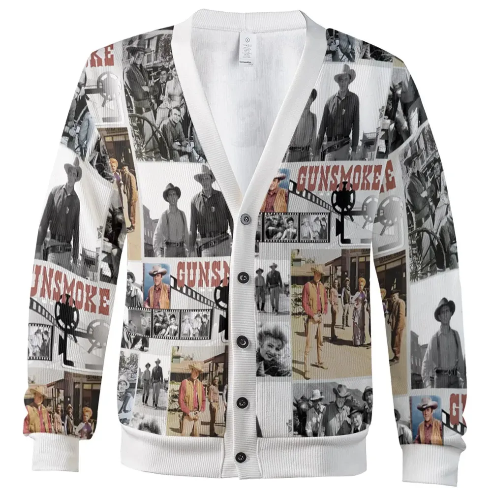 Cowboy Style Gunsmoke Cardigan - 2