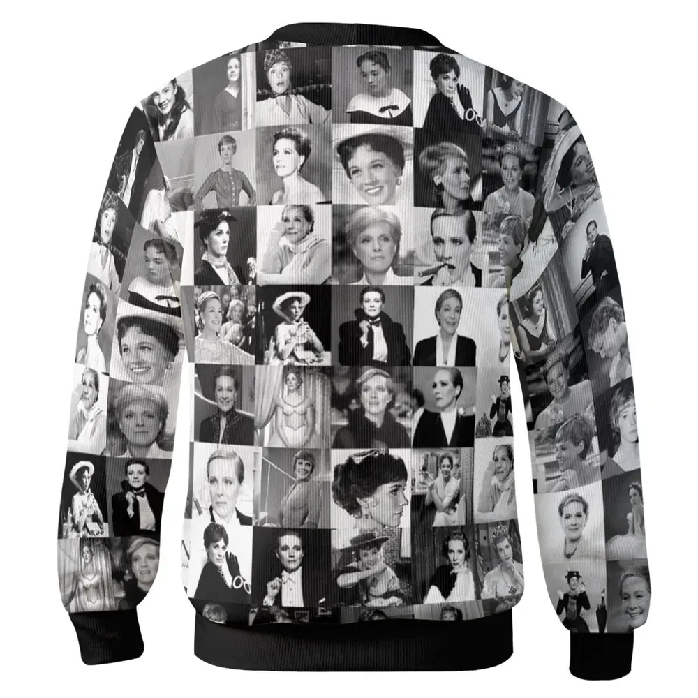 Julie Andrews in Black and White Cardigan - 3