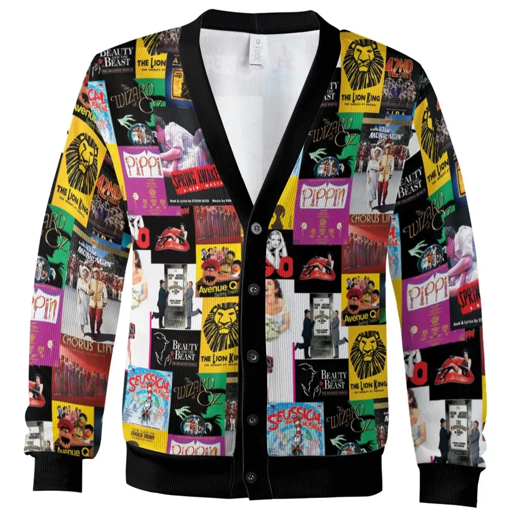 Broadway Musical Collage Cardigan - 2