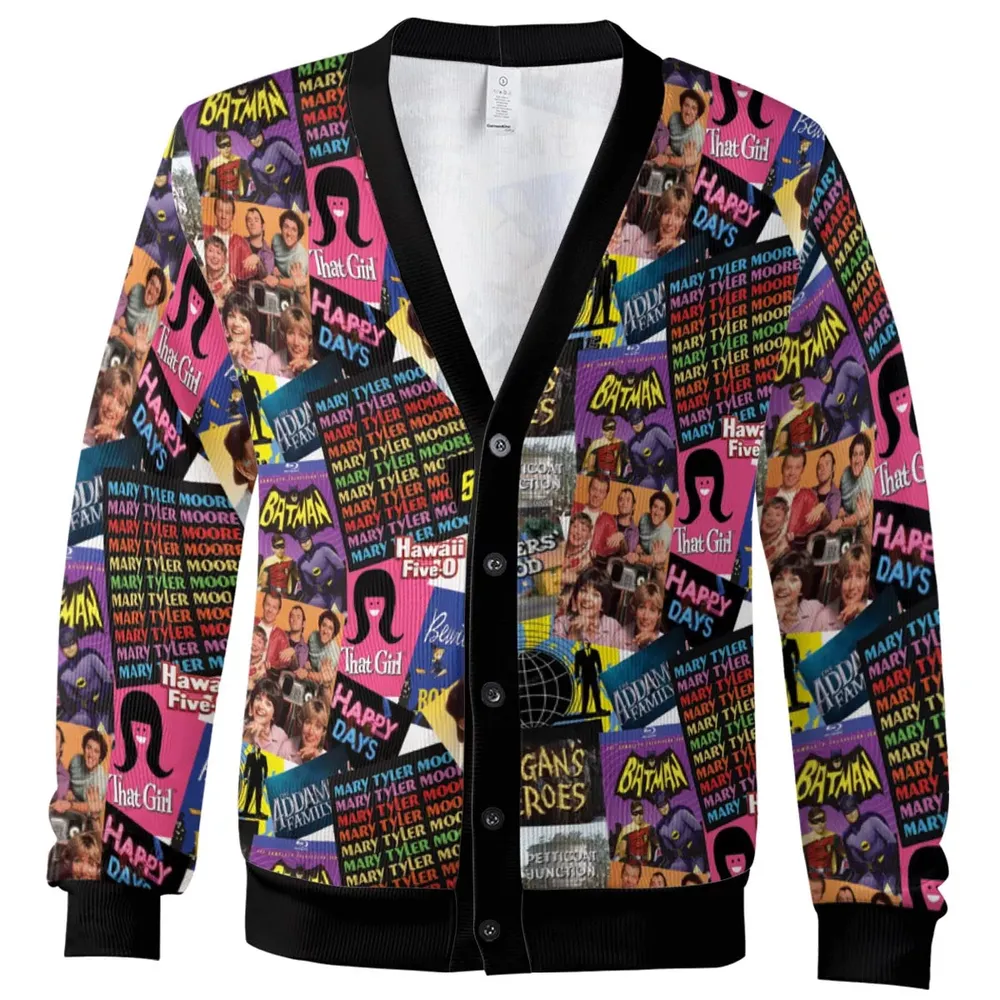 Classic Television Collage Cardigan - 2