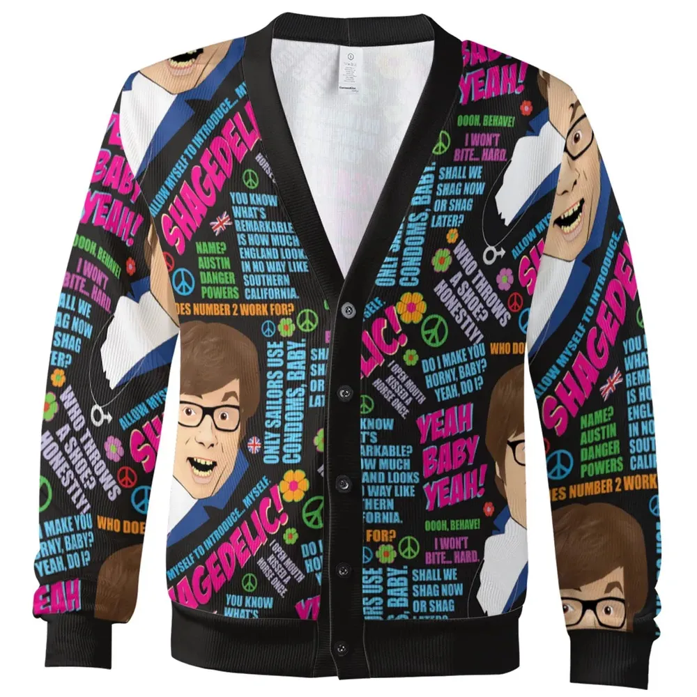 Austin Powers Quotes Cardigan - 2