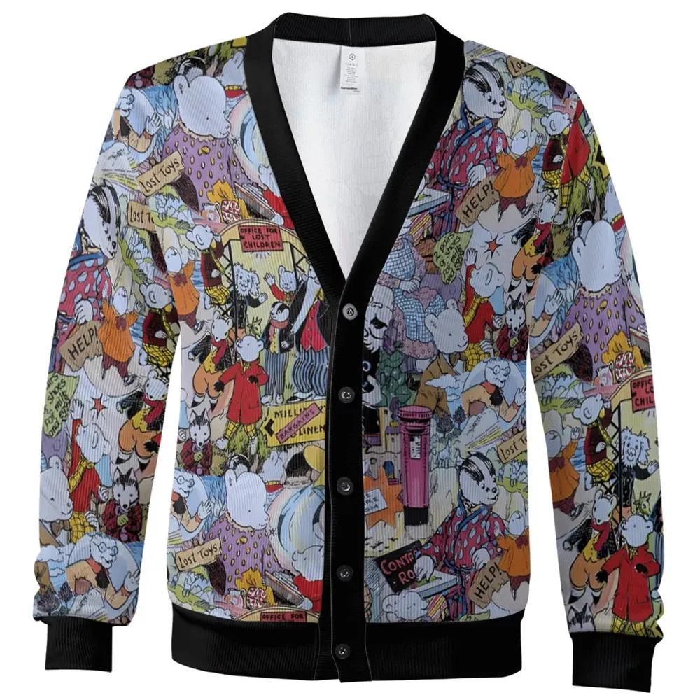 Retro Look Rupert Bear Cardigan - 2
