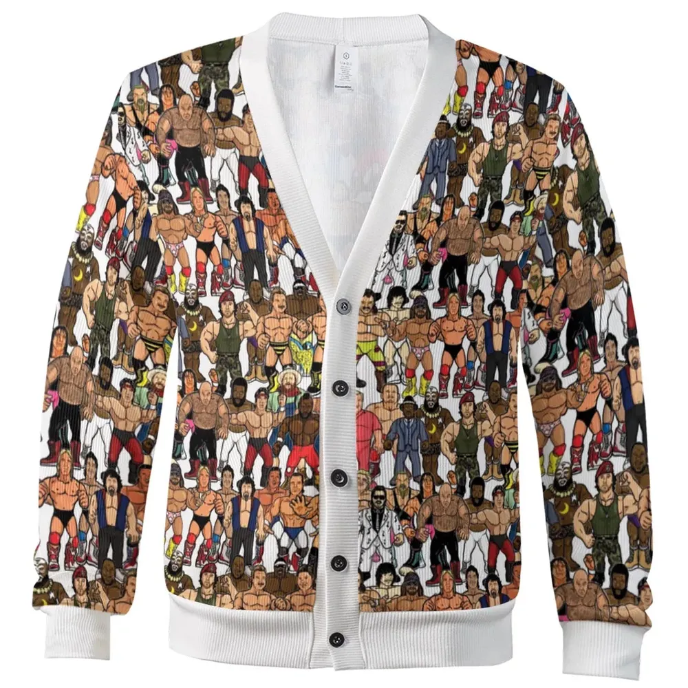85-86 Wrestling Roster - Wrestling Cardigan - 2