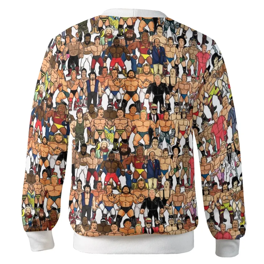 85-86 Wrestling Roster - Wrestling Cardigan - 3