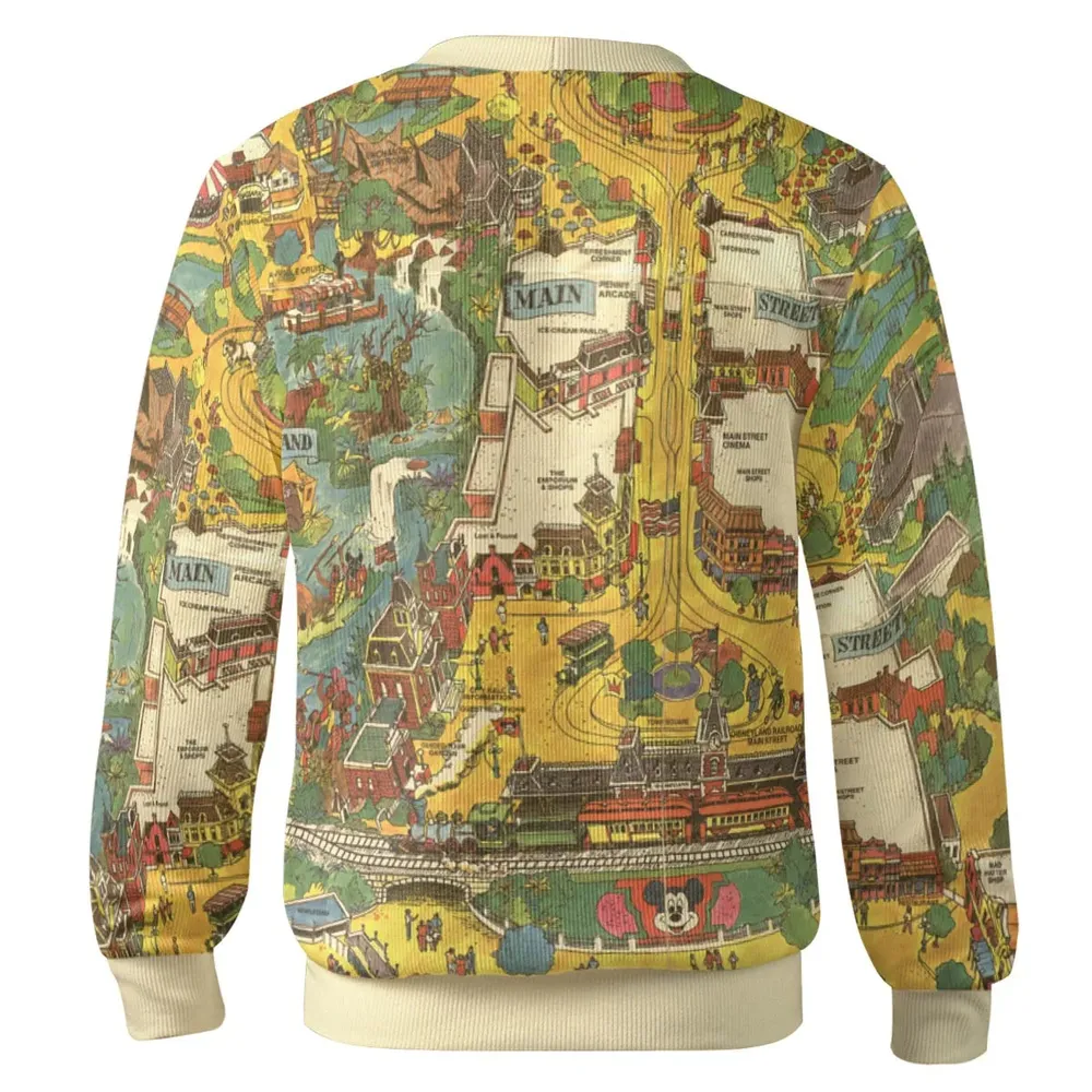 Disneyland Vintage Map- 80s 90s Cardigan - 3