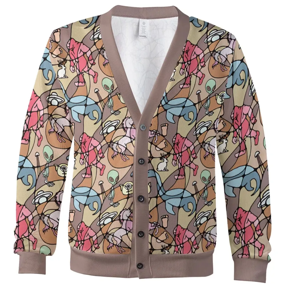 Mythical Creatures Stained Glass  Cardigan - 2