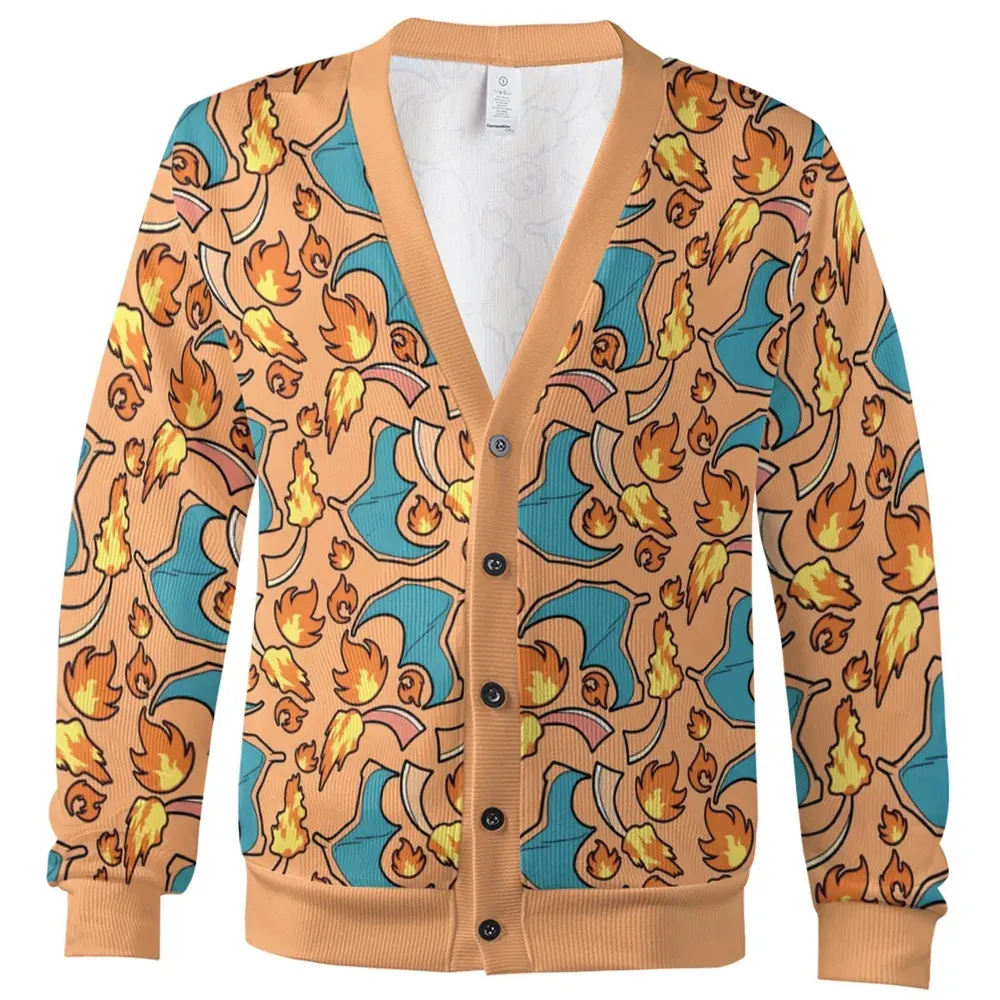 Flame Monster Collage Cardigan - 2