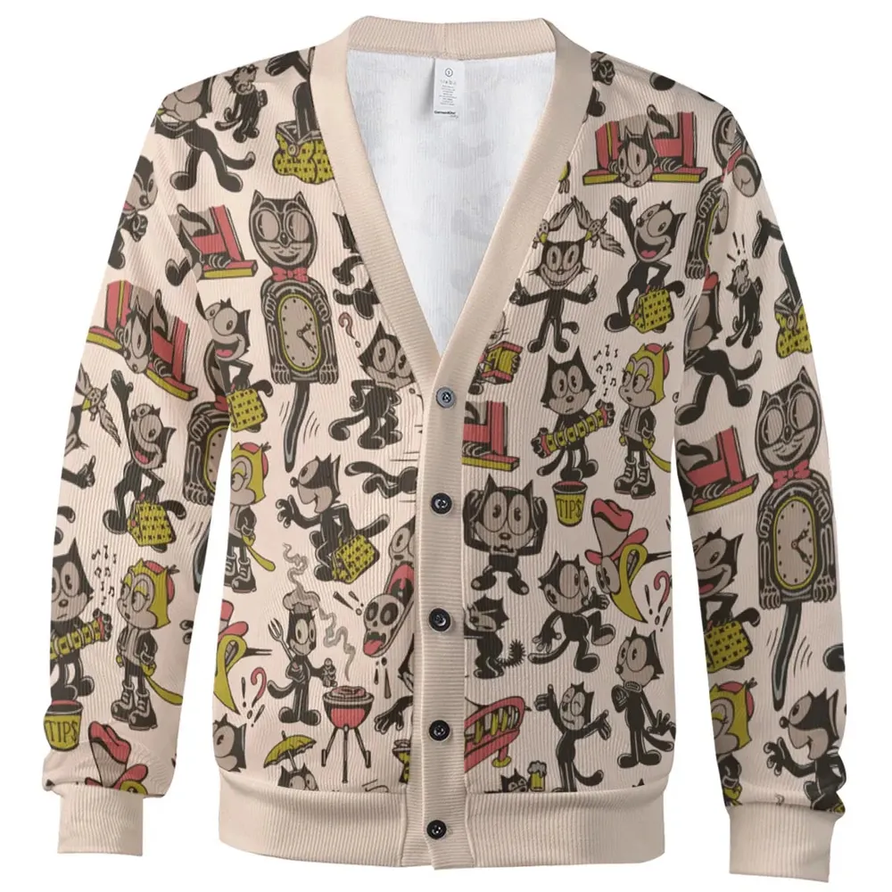 Vintage Cartoon Felix The Cat Cardigan - 2