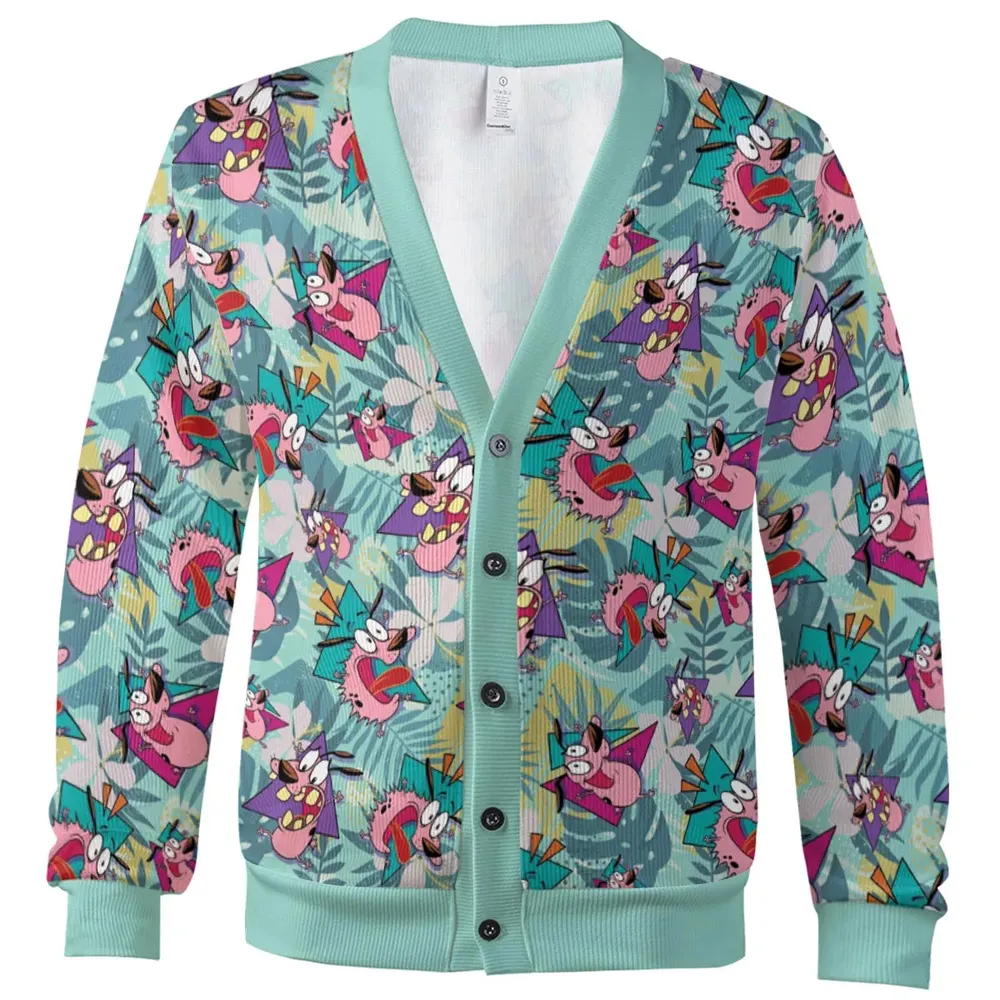 Weird And Cool Courage the Cowardly Dog Cardigan - 2