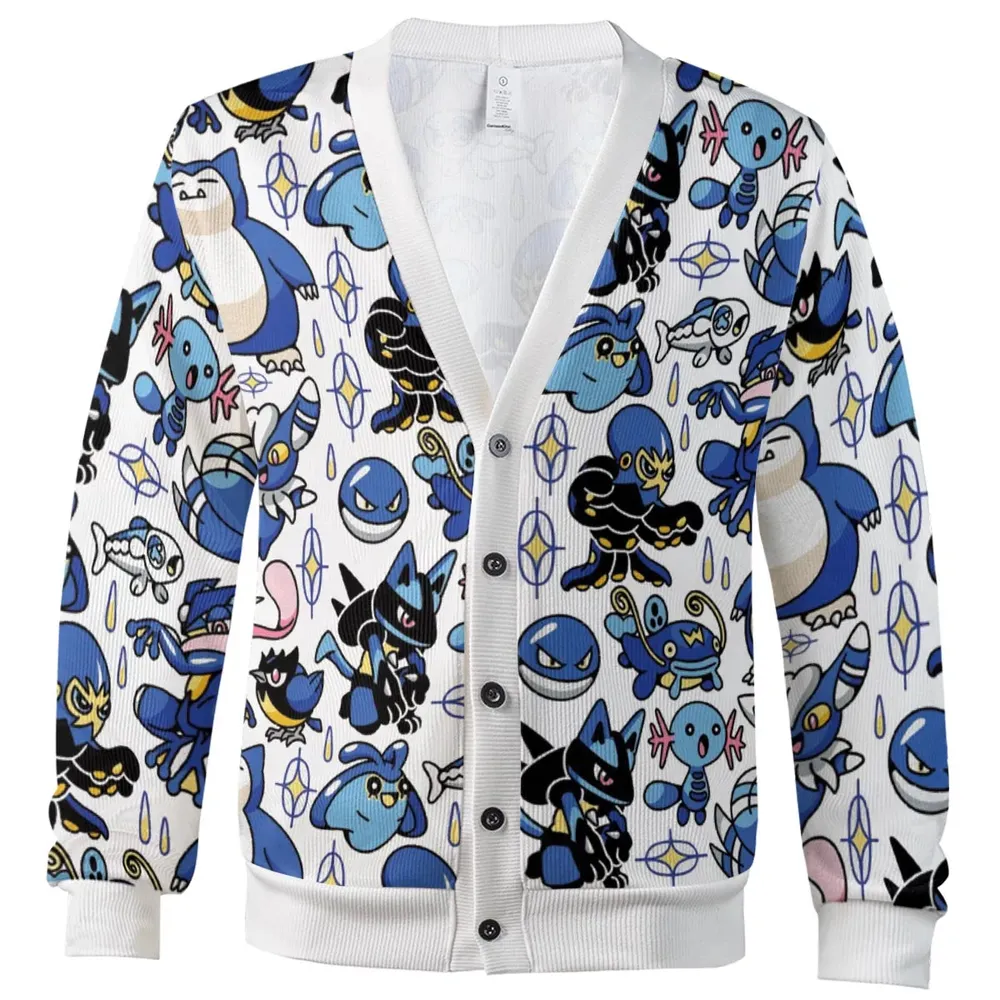 Water Type Pokemon Cardigan - 2