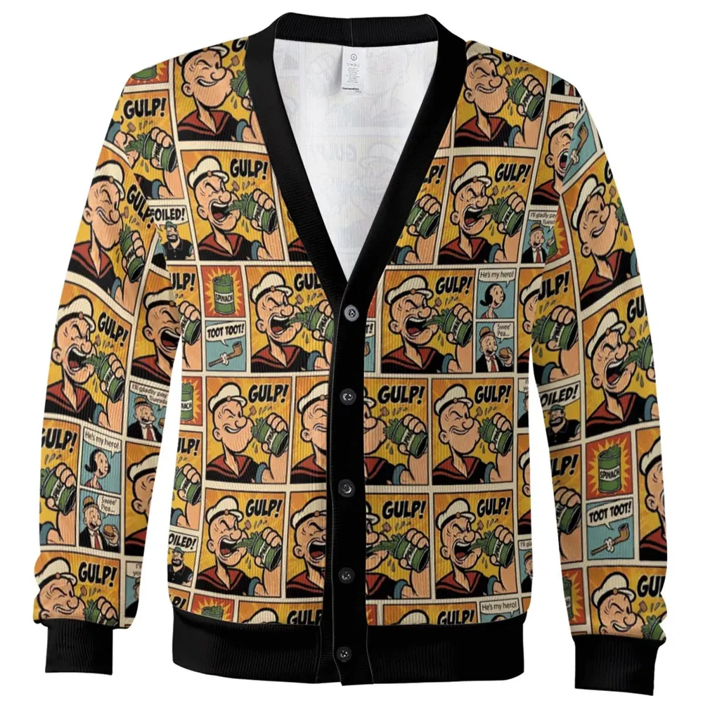 Popeye Seamless Pattern Cardigan - 2