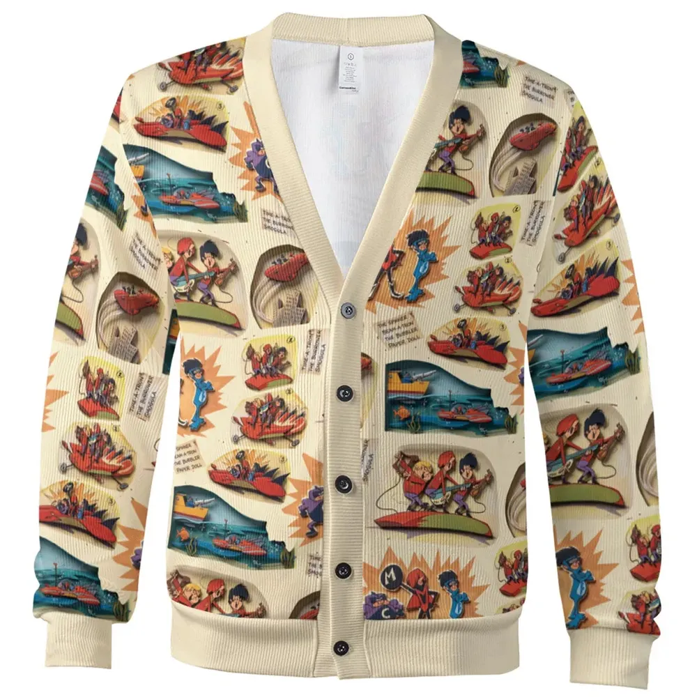 Retro Cartoons The Impossibles Cardigan - 2