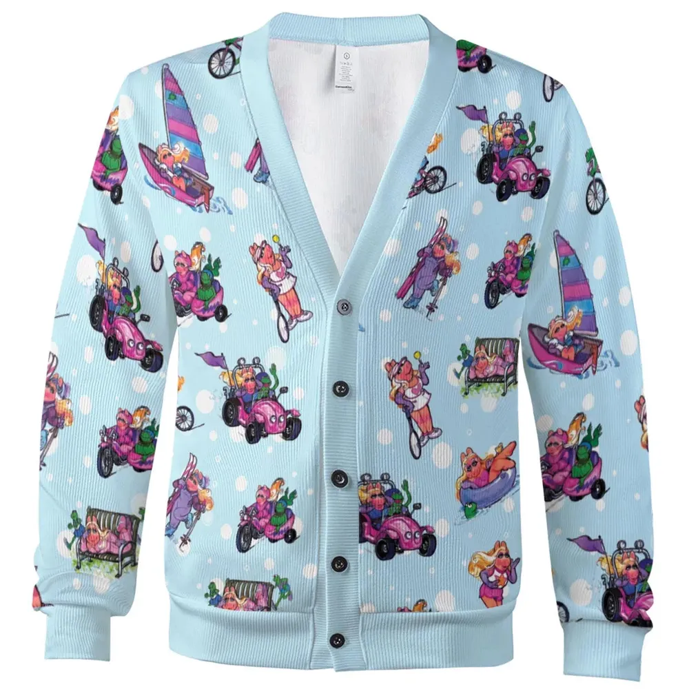 Sporty Piggy and Frog Cardigan - 2
