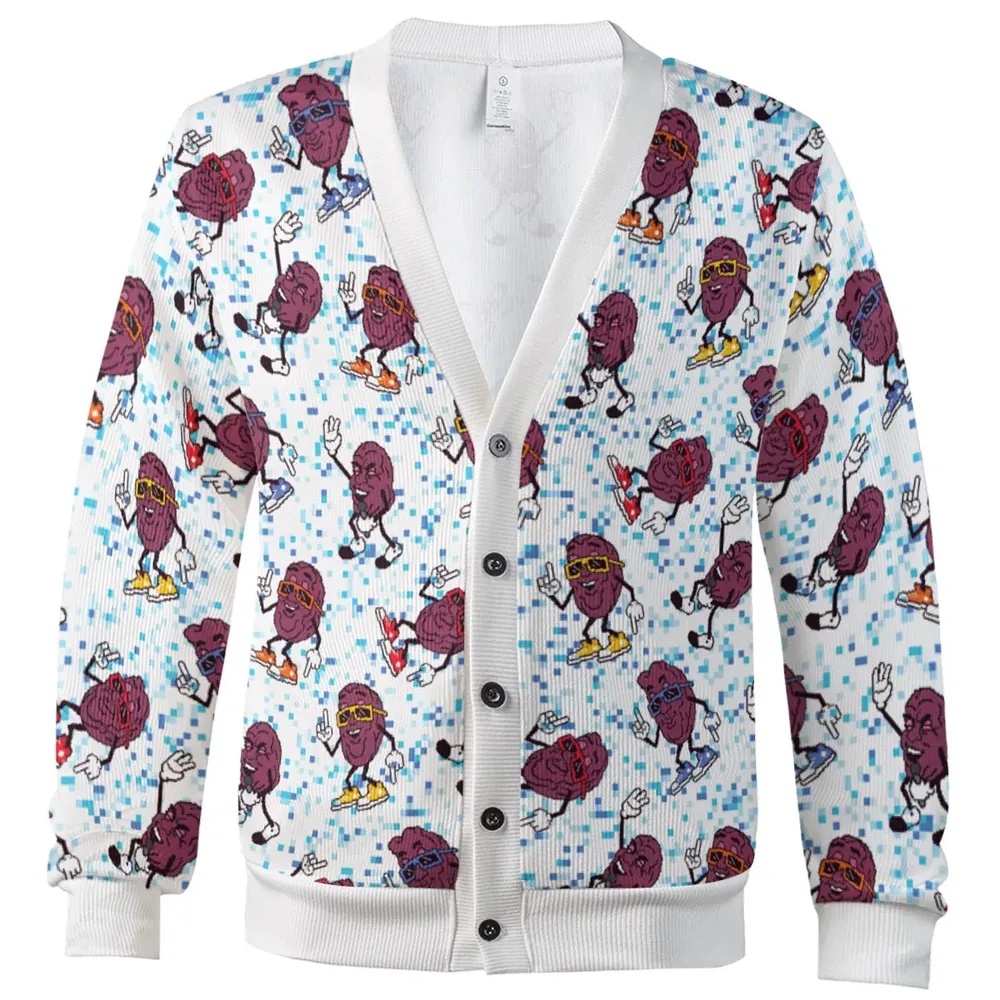 California Pixel Raisins Cardigan - 2