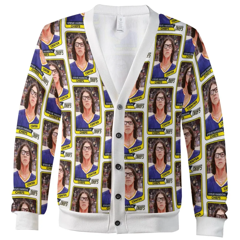 Steve Hanson Hockey Card Cardigan - 2