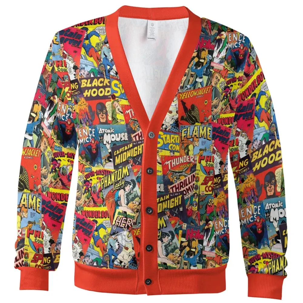 Superhero Comic Book Cardigan - 2